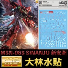 大林水貼 BANDAI 鋼彈UC MG 1/100 MSN-06S SINANJU 新安州 動畫配色版, 1個