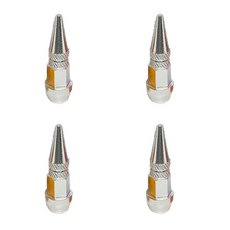 1/4Pcs 총알 밸브 모자 자동차 오토바이 휠 타이어 밸브 모자 방진 커버 45mm 스파이크 밸브 모자 자동 외관 액세서리, White 4Pcs