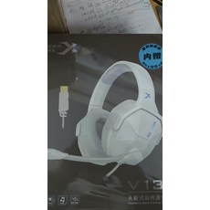 頭戴式有線耳機 白色 USB 7.1環繞 帶麥, 如圖所示, 詳情頁內介紹
