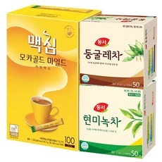 Dongsuh 摩卡金牌淡咖啡 100入+玄米綠茶 50入+綠茶 50入, 1套, 1組