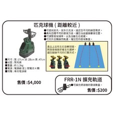 正翰棒壘 FIELDFORCE 匹克球機（距離較近）, 1個