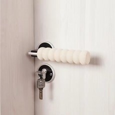 U-mop 門把防撞套 螺旋型安全防護套, 【門把防撞套】米白色, 米白色