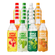 클룹 애사비소다 4종 세트 (사과+샤인머스캣+매실+감귤), 24개, 500ml