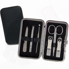 휴대용 손톱깎이세트 스텐레스 튼튼한 네일케어 파우치 뷰티세트 6p, 1개, 상세페이지 참조