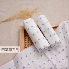 台灣製 雙層紗布運動巾 方格牌 紗布巾 透氣吸水 運動巾 紗布手帕 紗布毛巾 紗布口水巾 毛巾 Hico 80480, 1個, 11-四葉草