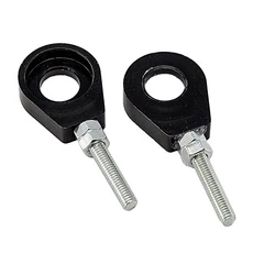 1쌍 7 색 12mm/15mm 후면 휠 액슬 홀 체인 텐셔너 조절기 바이크 오토바이 수정 부품 액세서리, 1개, 14 black12mm