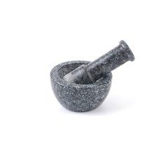 JanGoon 흑진주 돌절구 빗금절구 소형 마늘다지기/으깨기/깨/믹서기/절구공이/강판, 1개