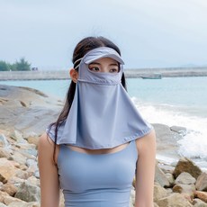 防曬防寒面罩女防紫外線夏季冰絲薄款臉基尼面罩護遮陽臉罩防護