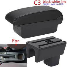 스즈키 스위프트 팔걸이 상자 2005-2023 자동차 액세서리 인테리어 세부 보관 개조 부품, 05 C3 Black white NOUSB, 01 CHINA