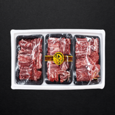 1++ 한우소갈비선물세트 3구(2.4kg) 한우암소 갈비찜 소갈비찜 설 설날 선물세트 설선물세트, 1개