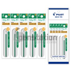 파이롯트 지워지는 펜 프릭션볼 슬림/3색 리필심(1본입) 0.38mm 5개 세트, 1개, 프릭션0.38 리필-그린 5개세트