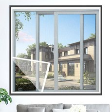 무타공 붙이는 작은 창문 150X180 방충망 벌레차단 샷시 접착식 보수 샤시, 120X120