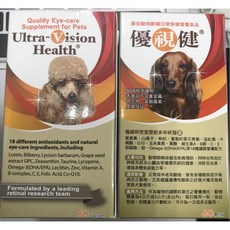 優視健犬貓寵物眼睛保健 口服營養保健品60顆/盒 膠囊, 優視健