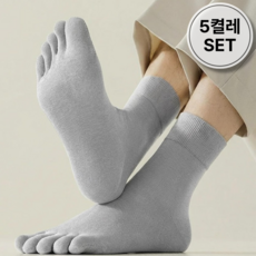 나너마켓 남성 사계절 발냄새 방지 발가락 양말 5켤레