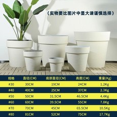 원형 플라스틱 화분 가드닝 초대형 정원 화단 야외, B. 쿼츠 화이트, A. 플라스틱, C. 50 구경 5, 1개, 1개
