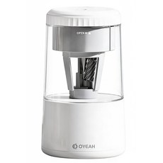 OYEAH 휴대용 전자동 상승 연필깎이 급속 충전 안전 보호, 1개, 흰색