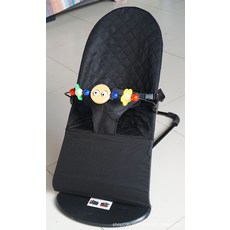 접이식 흔들 의자 침대 신생아침대 신생아, 블랙 다이아몬드+나무 구슬 장난감