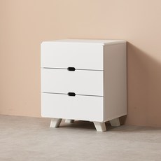 [국내생산 완제품배송]윈썸 릴리 원룸 서랍장 틈새 미니 3단 서랍장 400, WHITE(화이트)