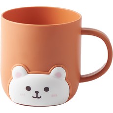 可愛造型 兒童洗漱杯 加厚耐用牙杯, 1個, 小熊漱口杯【橘色】