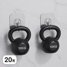 일오삼 초강력 고정 접착식 후크 걸이, 20개, 클리어