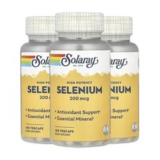 솔라레이 셀레늄 고효능 200mcg 100베지캡슐, 3개, 100정