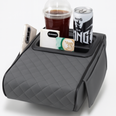 블루홀스 차량용 팔걸이 콘솔쿠션, 1개, 쉐도우 그레이