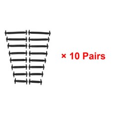 16 실리콘 신발 없음 12 탄성 레이스 크리 에이 티브 고무 (색상-10 pairs bla 길이-120cm)