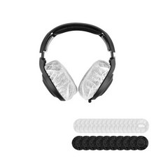 일회용 헤드셋 커버 위생커버 헤드폰 이어패드 PC방 병원 부직포, 100개, 블랙, 벌크형