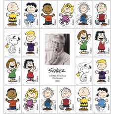 United States Postal Service Charles M. Schulz 피너츠 크리스마스 포에버 우표 (찰리 브라운 스누피 나머지 승무원) 114523 8513, Charles M. Schulz 피너츠 크리스마스 포에, 1개