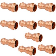 WHK 10팩 1.9cm(3/4인치) x 1.3cm(1/2인치) 프로 프레스 프로프레스 구리 리듀싱 커플링 어댑터 피팅 3/4 쿠퍼에서 1/2 쿠퍼 파이프로 연결에 사용(무연, WHK 10팩 1.9cm(3/4인치) x 1.3cm(1