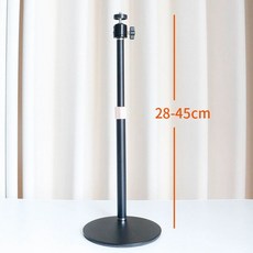 카메라 거치대 웹캠 화상 스탠드 삼각대 방송용캠 방송용, 1개, 2. 금속 원형 지지대, 1. 레벨 L 메탈 원형 받침대