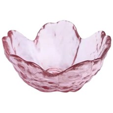 櫻花玻璃碗 小碟子 日式味碟 花瓣碟 沾醬碟 櫻花醬料碟 櫻花盤子 玻璃小碟子 櫻花味碟 櫻花碗, 透明, 1個