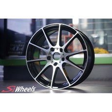 FK鋁圈 17吋 5/100 F04 亮黑底車面鋁圈，時尚運動風格，提升操控性能, 1個