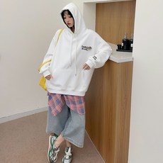 편안한42 남녀공용 프린팅 맨투맨 심플 패션 후드티