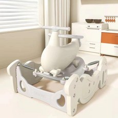 파워쇼퍼 흔들목마 아기흔들말 붕붕카 완구 유아 목마, 1개, 스타리그레이+흔들말 세트+트램폴린