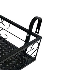 MK 화분걸이 고리 난간용 창틀용, 블랙