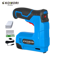 KOMORI 無線電動釘槍，支援U型與直釘，適用木工裝潢，USB充電設計，具備安全開關, 1套