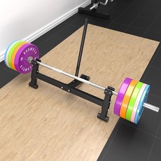 데드리프트 슬링랙 홈짐 바벨거치대 헬스장 소음방지 데드랙, 듀얼 태퍼 로드 및 디스크 미포함, 양면 체인저