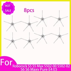 Roborock S5 S502-00 S502-02 S5 Max S6 S6 MaxV S6 Pure E4 E5 로봇 진공 예비 부품 메인 사이드 브러시, 07 8pcs15