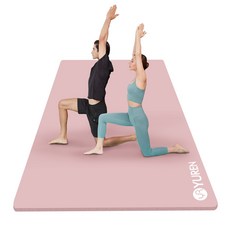 유렌 초대형 홈트매트 20mm 2인용 130x200cm 두꺼운 요가매트 NBR 운동매트, 핑크, 1개