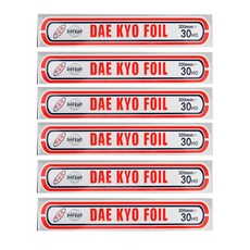 바람길 대교 쿠킹호일 은박 알루미늄 호일 30x30호, 6개