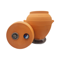 항아리 바베큐 삼겹살 깨지지 않는 황토 그릴 소형 중형 손잡이 없는 15L, 손잡이 없음, 1개