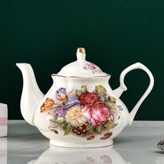 european bone china 찻주전자 400ml 영어 애프터눈 티 세트 찻주전자 고급 도자기 커피 포트 내열 주전자 냄비 4. 색깔: 코나 ... 1개