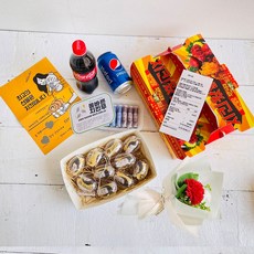 러블리팜 비누꽃 치킨 머니박스 한송이 카네이션세트, 치킨왔닭에그머니10구, 1개