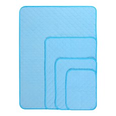 夏季冰絲寵物降溫墊貓狗通用可洗透氣防滑冰涼春夏貓狗墊, 1個, 藍色冰絲墊
