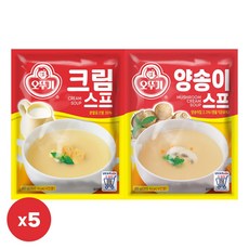 오뚜기 크림스프 80g 5개+양송이스프 80g 5개, 1세트, 800g