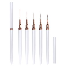 초미세 라인 세필 5종 네일 브러쉬 라이너 젤네일 셀프네일아트, 1개, 초미세 라인 세필 5종 화이트