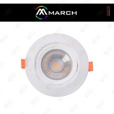 附發票 MARCH LED 9w 9.5cm 勁亮COB崁燈 可調角度 投射燈 全電壓, 1個, 3000k黃光