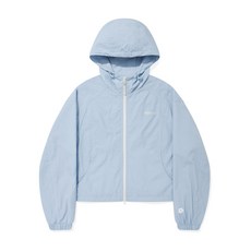 와키윌리 우먼스 나일론 후드 집업 점퍼 스카이블루