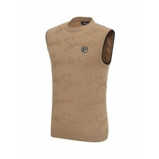 스팍스골프 스팍스 남성 로고 패턴 배색 니트 베스트 SN3MKV001